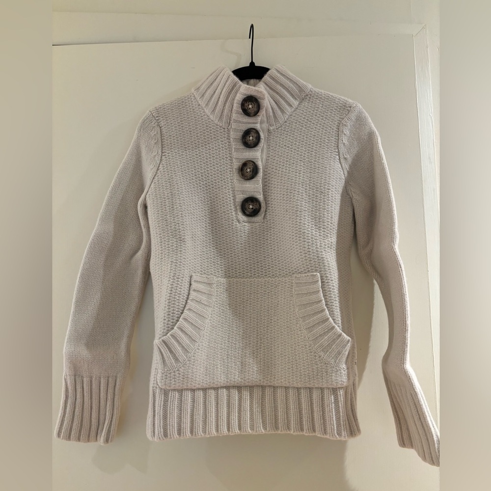 Seasalt Cornwall 🇬🇧⚓️ cozy lambswool cream button neck sweater UK10